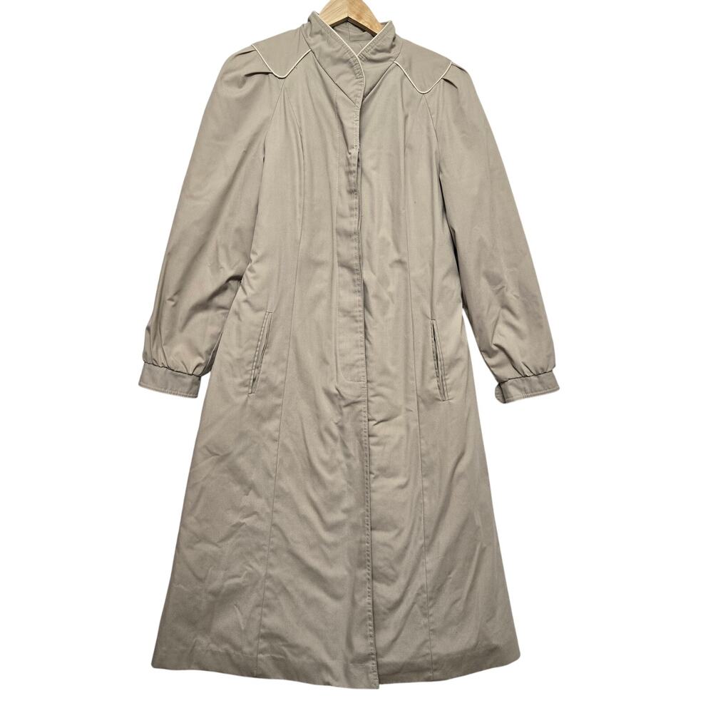 Saxton Hall Womens Vintage 70s Elevated Classic Quilted Long Trench Coat Size 11